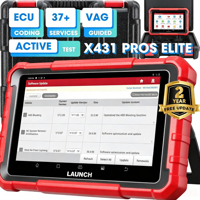 Launch X431 PROS Elite Kfz-Diagnosegerät OBD2 Diagnose-Scanner in Rot - Bild 1