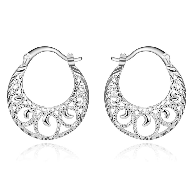 SAY Ohrringe 925 Silber, Gitterblumen-Design, Damen - Bild 2