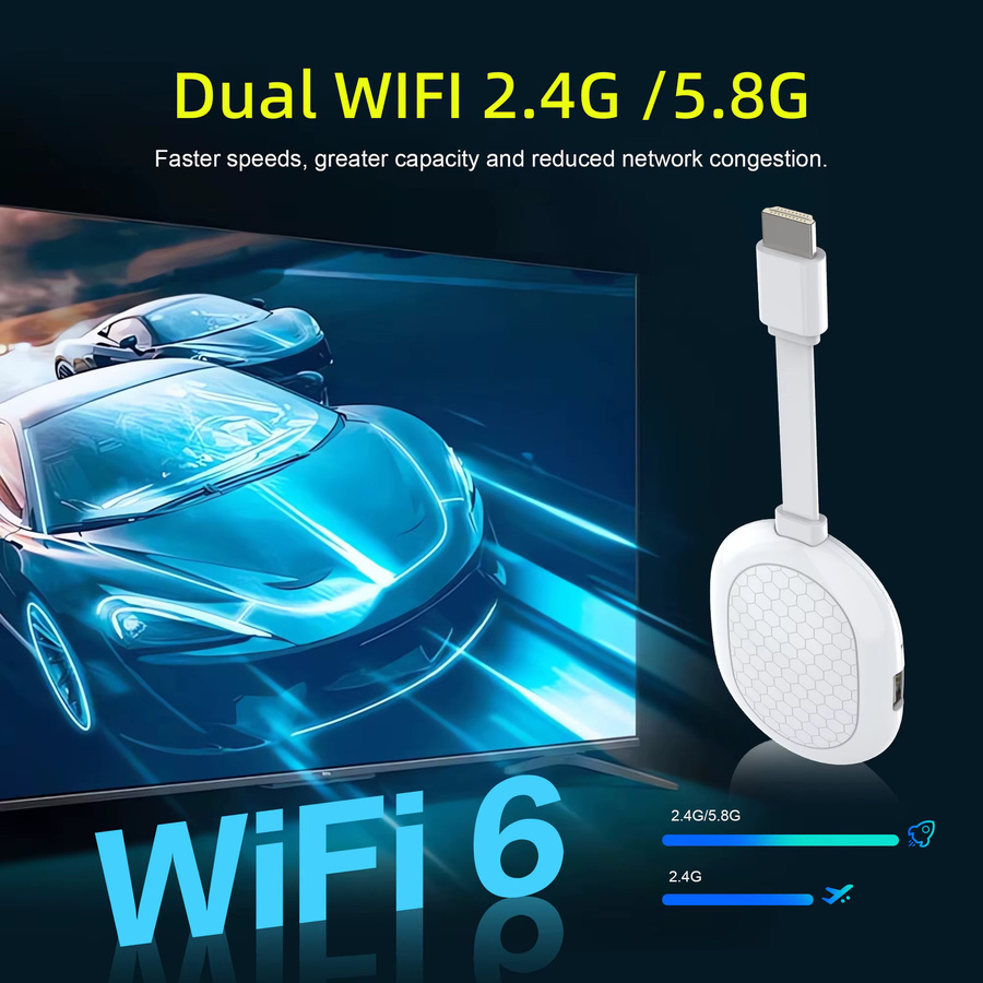 Janmifly Smart TV Stick Q2S Android 14 Mediaplayer in Weiß mit 4K Ultra HD, Bluetooth 5.0 und Dual-Band Wi-Fi 2.4/5G - Bild 2