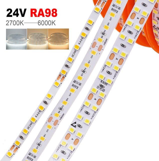 RAZEND PCB-LED-Streifenlicht mit RA98, 24 V, SMD 2835, flexible Beleuchtung in Weiß - Bild 1