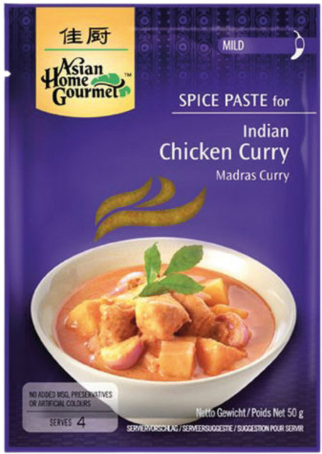 Asian Home Gourmet Chicken-Curry Madras Gewürzpaste mild 50 g - Bild 1