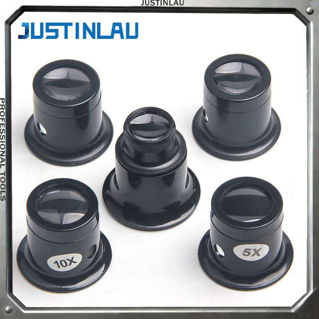 JUSTINLAU Uhrenreparatur-Werkzeug mit 10-20x Vergrößerungsglas in Schwarz - Bild 1