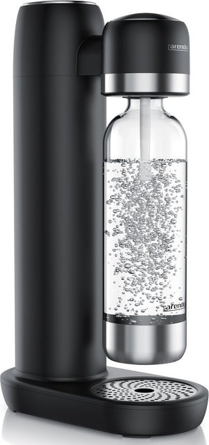 Arendo Wassersprudler Soda Maker Set in Schwarz mit 1000 ml PET-Flasche, BPA-frei und fein dosierbar, kompatibel mit 60 L CO2-Zylinder - Bild 1