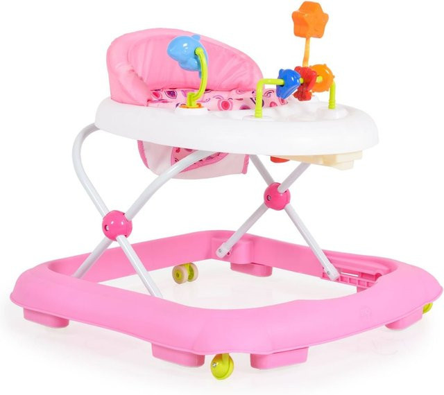 Moni Lauflernwagen Eko Laufhilfe in Pink mit höhenverstellbarem gepolstertem Sitz und Spielcenter - Bild 1