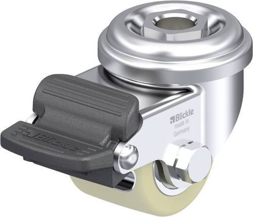Blickle LRA-GSPO 35K-RA Apparate-Lenkrolle aus Stahl und Kunststoff, Farbe: Silber, Rad-Durchmesser: 35 mm, Tragfähigkeit: 100 kg - Bild 1