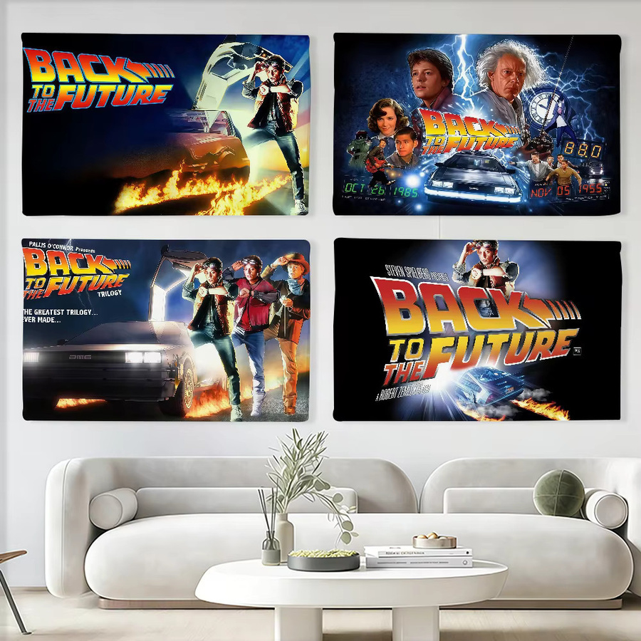 Warner Bros. Zurück in die Zukunft Flagge Wandkunst Dekoration Multicolor B: 60 cm, H: 40 cm - Bild 2