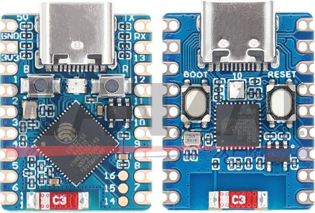 Bolantedz ESP32-S3 Zero und ESP32-C3 Zero Mini-Entwicklungsplatinenmodul mit WLAN und Bluetooth in Blau - Bild 1