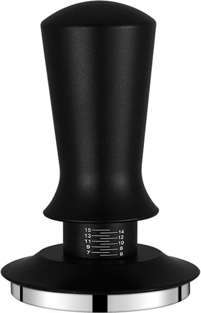KaiSai Espresso Kaffee Tamper mit selbstjustierbarer Tiefe und akustischer Rückmeldung, 58 mm, Schwarz - Bild 1