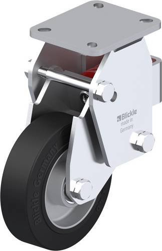 Blickle BHF-ALEV 125K-1 Bockrolle gefedert in Schwarz und Silber, Rad-Durchmesser: 125 mm, Tragfähigkeit: 250 kg - Bild 1