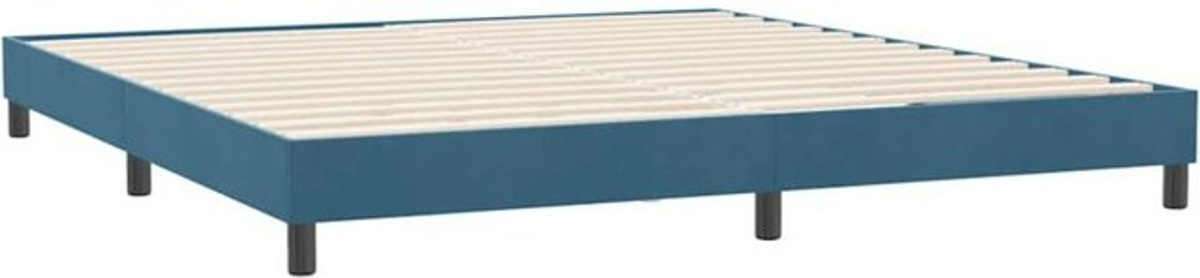 Vidaxl Polsterbett aus Samt und Holzwerkstoff in Blau, B/T/H: 180 x 220 cm - Bild 1