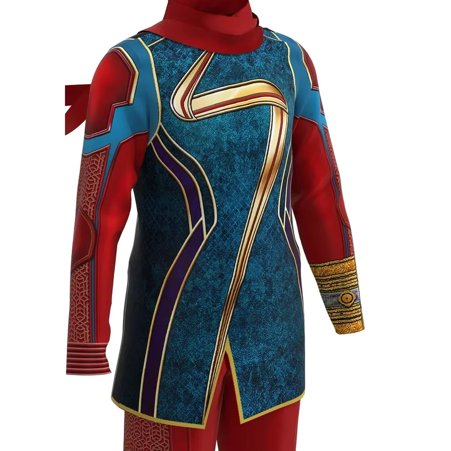 Marvel Captain Marvel Cosplay Kostüm, Bodysuit Overall, für Mädchen - Bild 3