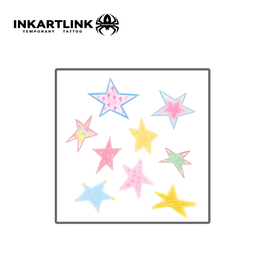 INKARTLINK Temporäre Tattoos mit Sternmuster, Unisex - Bild 3