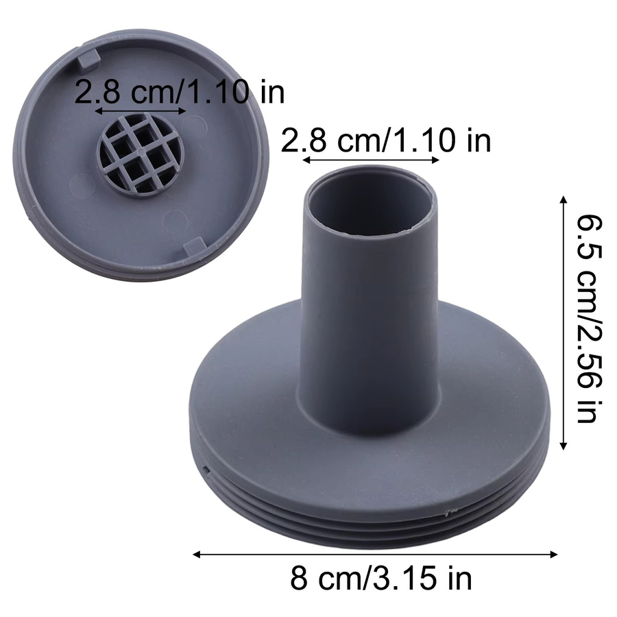 2er-Set Intex Siebverbinder-Ersatz für Skimmer und Schwimmbad-Auslassanschlüsse, 1 1/4 Zoll, Grau - Bild 2