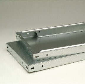 Regalwerk RUDI Stahl-Fachboden verzinkt in Silber, Breite: 100 cm, Tiefe: 40 cm - Bild 1