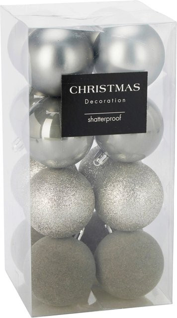 Mömax Christbaumkugel-Set Letty in Silber, 16-teilig - Bild 1