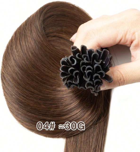 Boymia U-Tip Fusion Haarverlängerungen, Keratin, Echthaar, Damen - Bild 1