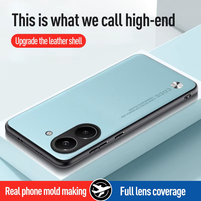 Stoßfeste Lederhülle für Xiaomi Redmi Turbo 5 und Redmi Note 15 Pro / 15 Pro+ in Schwarz - Bild 2