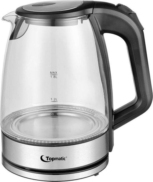 Topmatic Glas-Wasserkocher GWK-2200.9C in Schwarz mit 1,8 l Füllmenge - Bild 1