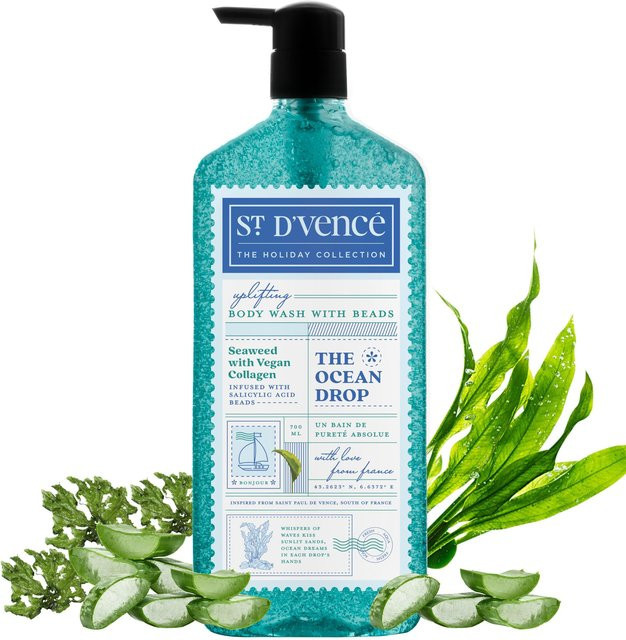 ST. D'VENCE Ozean-Tropfen Duschgel mit Salicylsäure & Kollagen, Unisex - Bild 1