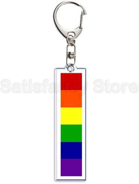 CHIC STUDIO Schlüsselanhänger, Regenbogen, Acryl, Unisex, rot - Bild 1