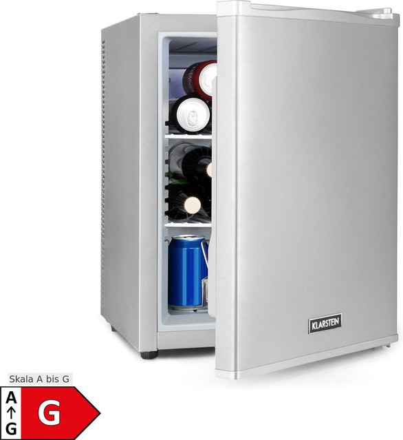 Klarstein Happy Hour Minibar in Silber mit LED-Innenbeleuchtung und 40l Fassungsvermögen - Bild 1