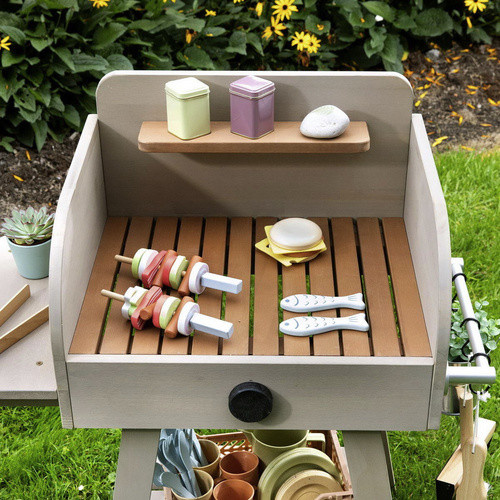 Muddy Buddy Spielgrill BBQ Chef aus Zypressenholz warmgrau - Bild 3