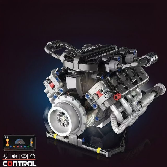 CACO BLOCKS Motorenbausatz, mechanisches Motormodell, Bausteinspielzeug - Bild 1