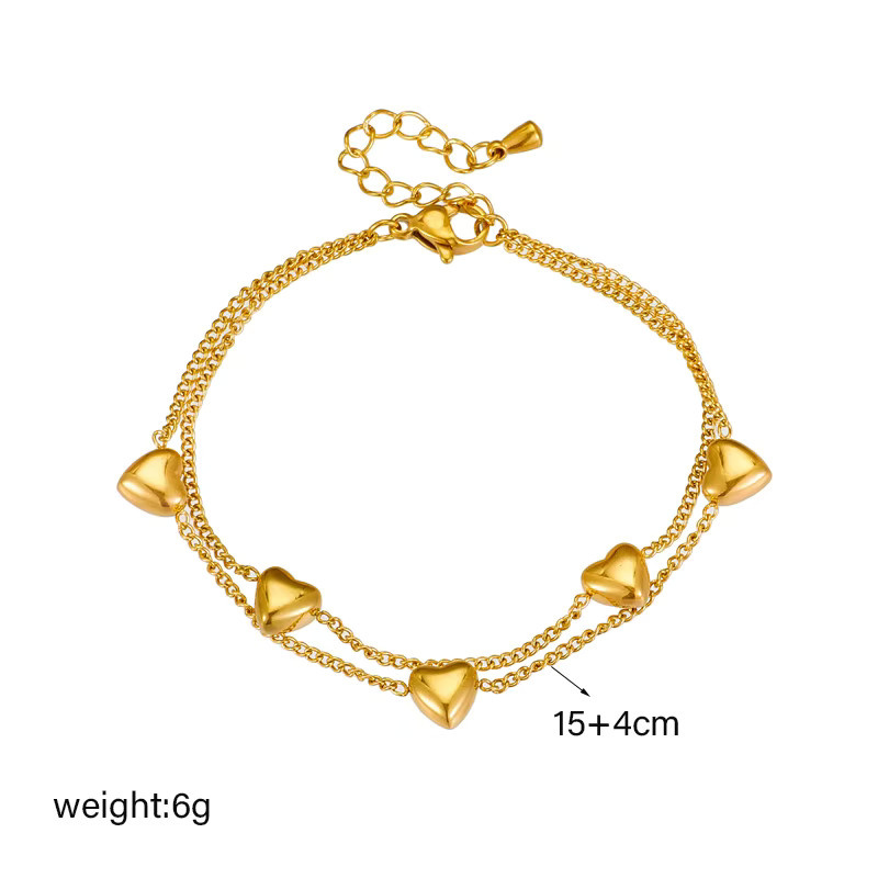 DIEYURO Armband, Edelstahl, Gold, Herz, Damen - Bild 2