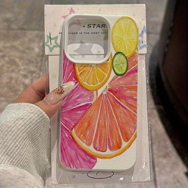 Bunte Handyhülle mit Zitronenmuster für Apple iPhone 17, 16, 15 Pro, Max und Plus in Gelb und Multicolour - Bild 1