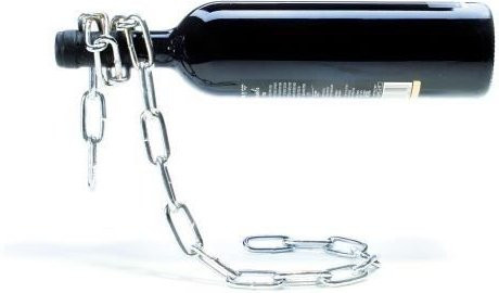 Peleg Design Luckies Magischer Weinflaschenhalter Kette in Silber aus Metall - Bild 1