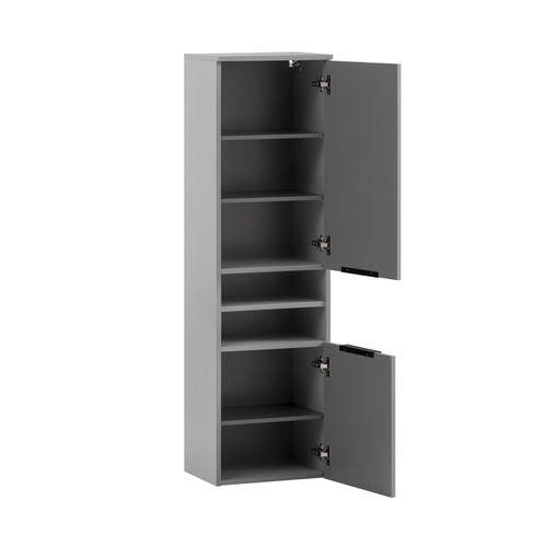 Schildmeyer Hochschrank Alessio in Grau, modern und matt, B/H/T: 40,3 x 138,3 x 32 cm - Bild 2