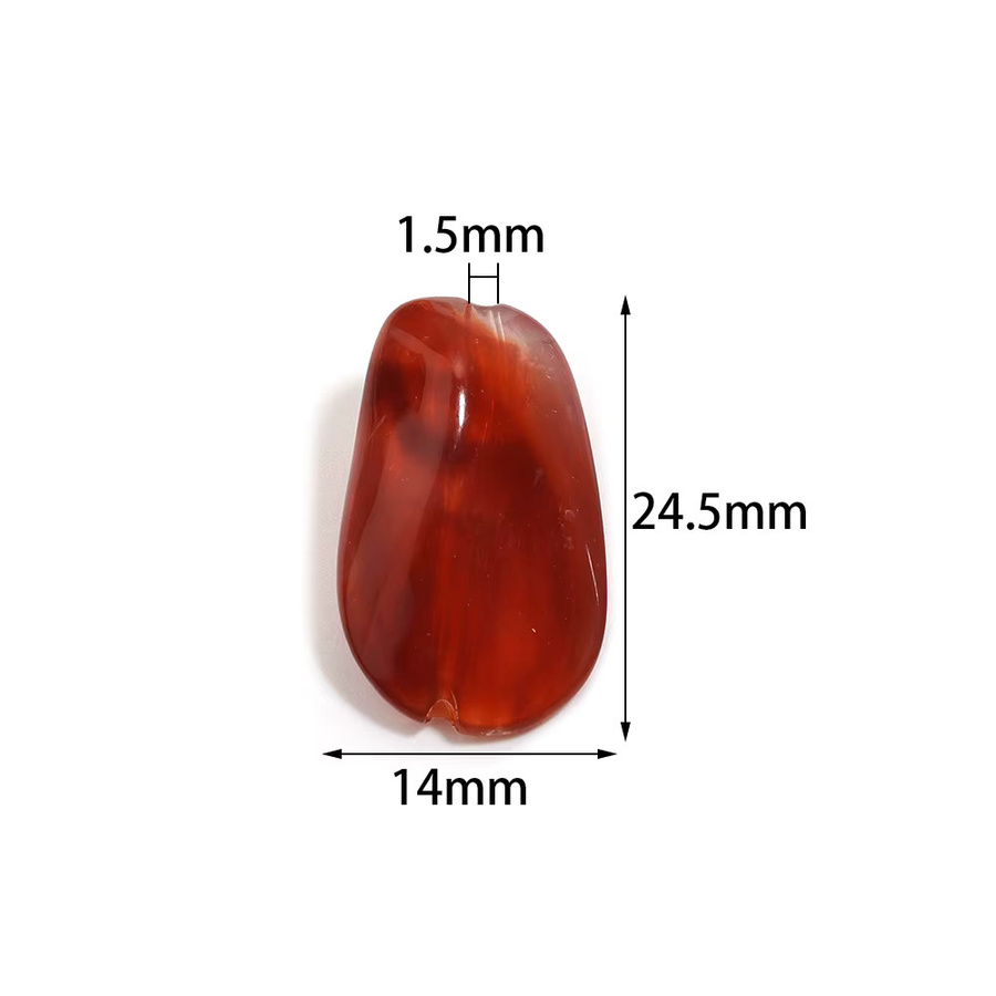 louleur Acrylperlen, unregelmäßig, Bunt, 24,5 x 14 mm, Unisex - Bild 2