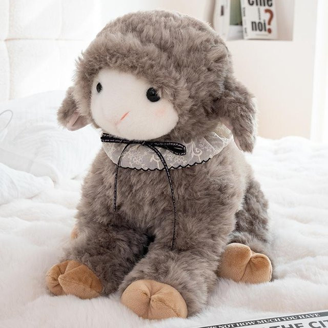 Yiran Health & Beauty Lamm Schaf Puppe Plüschtier, 35cm, ab 14 Jahre - Bild 1