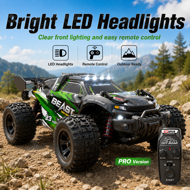 ZNLYRION SG118PRO MAX Monster Truck, RC Auto, 1:18 Maßstab, mit LED-Lichtern - Bild 1