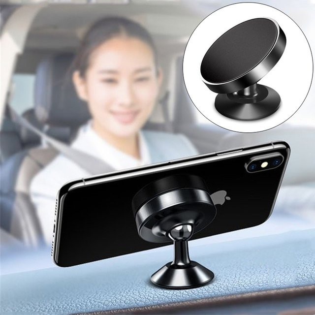 Magnetischer Autotelefonhalter für das Armaturenbrett mit 360-Grad-Drehung und GPS-Unterstützung in Schwarz oder Gold - Bild 1