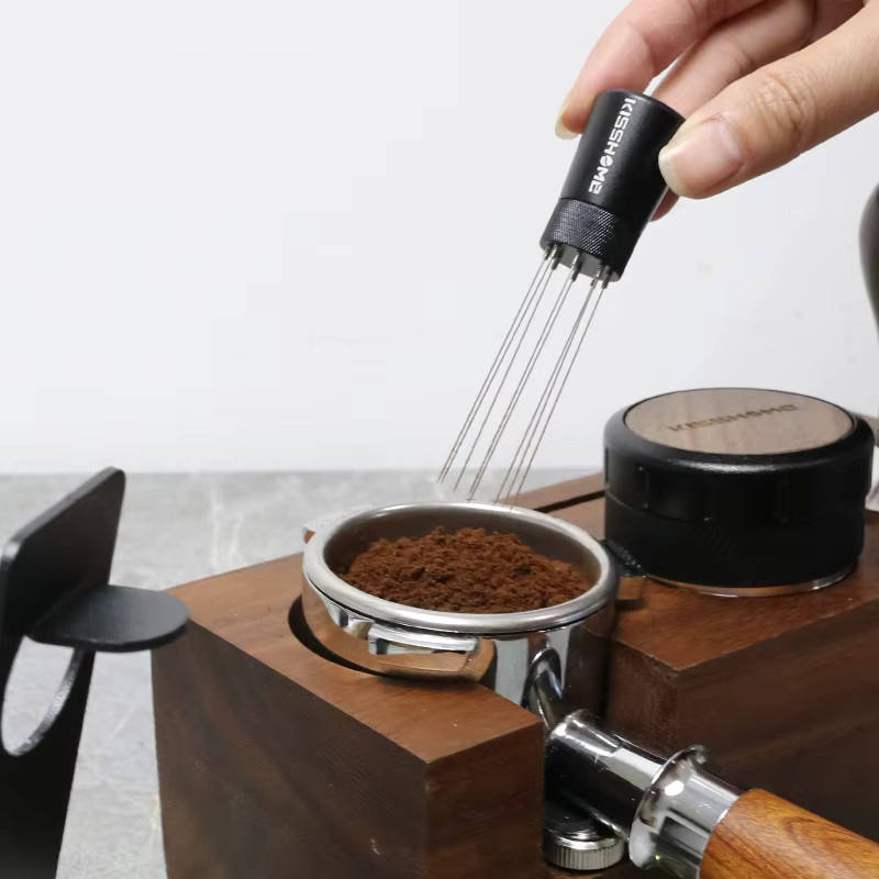 KISSHOME WDT-Tool Magnetischer Espresso-Rührer in Schwarz für Delonghi Breville E61 Siebträger Barista-Zubehör - Bild 5