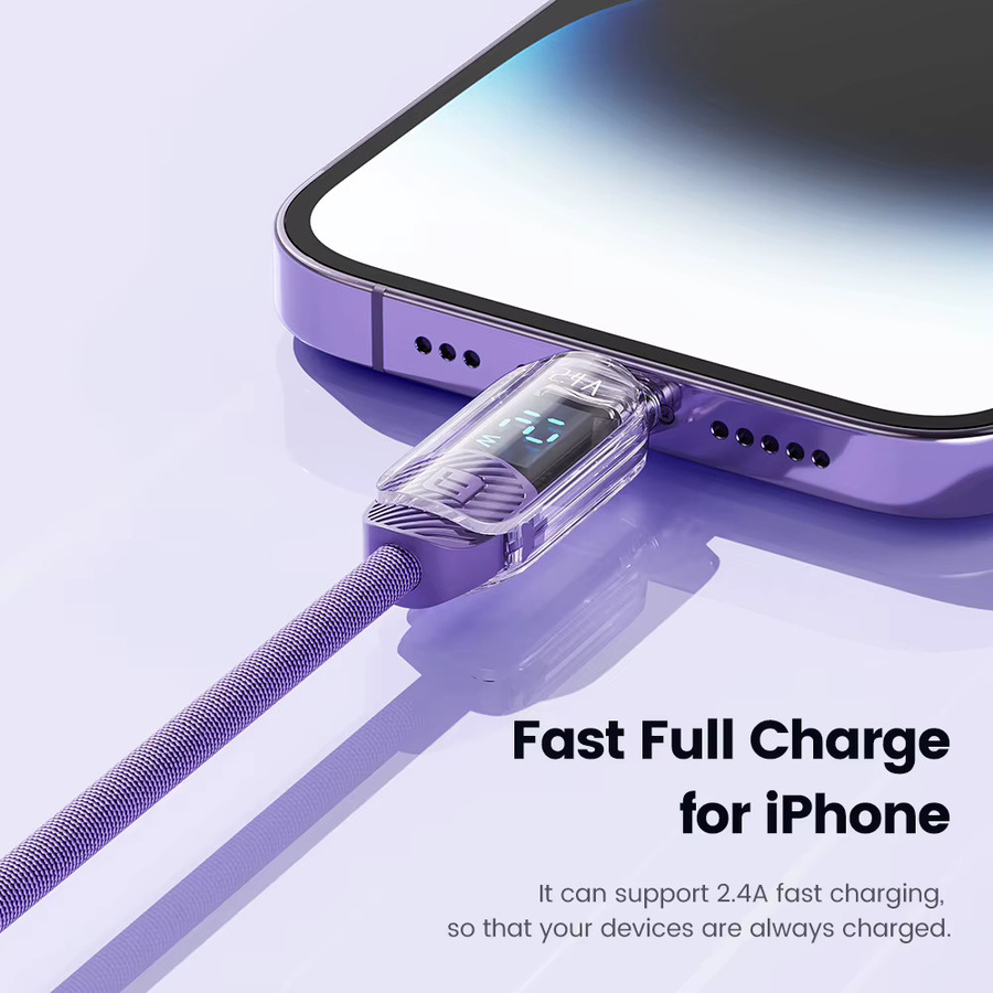 Toocki USB-A auf Lightning Schnellladegerät Kabel für iPhone und iPad in Schwarz - Bild 4