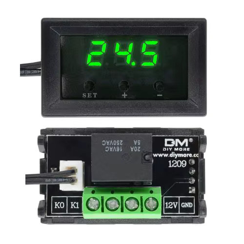 Gaqqee W1209 Digitaler Thermostat Temperaturregler mit NTC Sensor in Rot und Schwarz - Bild 2