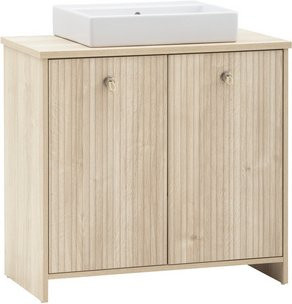 Schildmeyer Waschtisch Sonderby in Eiche Braun, B/H/T: 83,2 x 89,4 x 45 cm - Bild 1