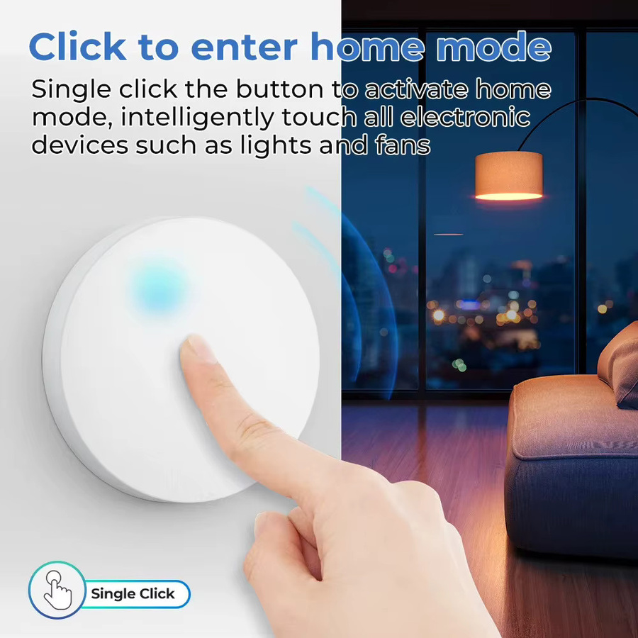 Coolo Zigbee Smart Button Szene Schalter in Weiß für Smart Home Sprachsteuerung und Home Assistant Z2M - Bild 3