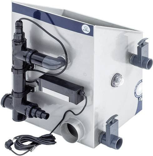 FIAP 2834 BioScreen ACTIVE 30.000 Durchlaufsiebfilter aus Edelstahl mit UVC in Silber - Bild 1