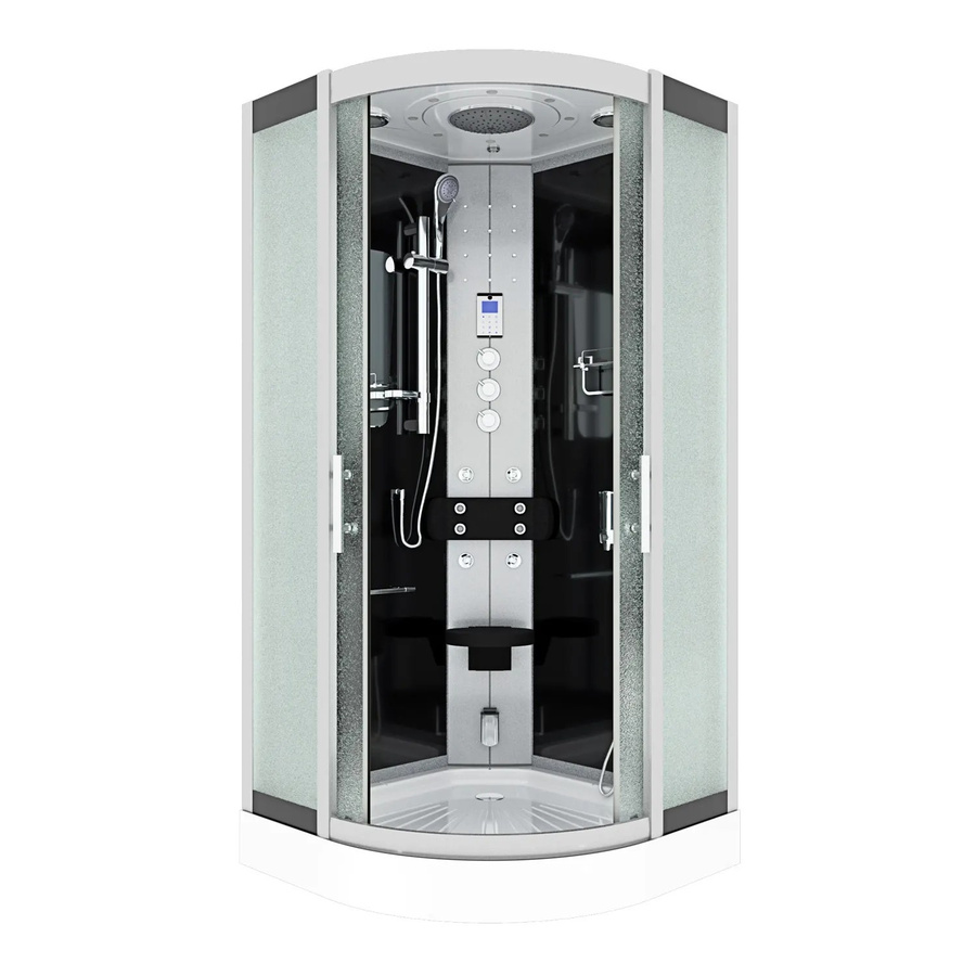 AcquaVapore Duschkabine D46-03M1-EC Komplettdusche mit Duschsystem, Thermostat, Regendusche, Handbrause und Duschwanne, B/T: 80 x 80 cm - Bild 2