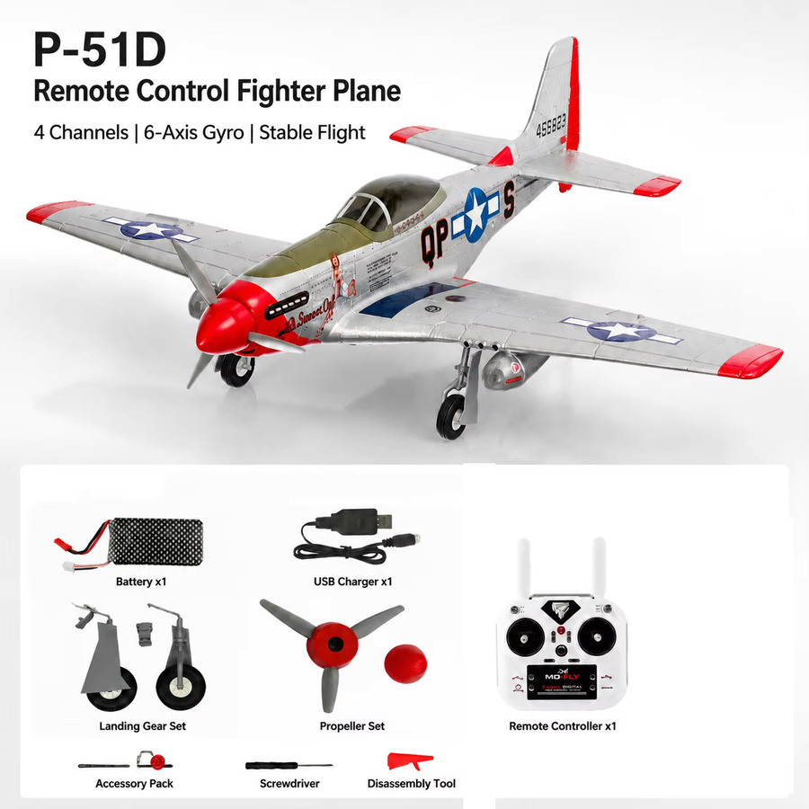 ANTSIR MF-P51D Mustang Fighter, RC-Flieger, mit Kamera, ab 14 Jahren - Bild 4