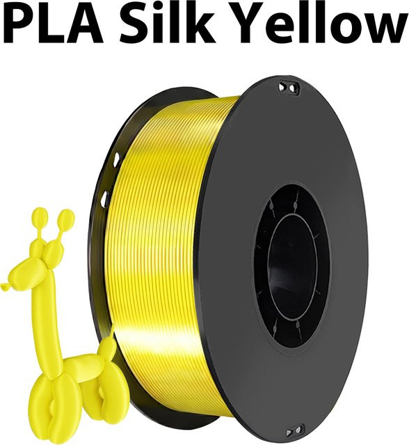 3D Maliang PLA Seidenfilament Gelb 1,75mm für FDM 3D-Drucker - Bild 1