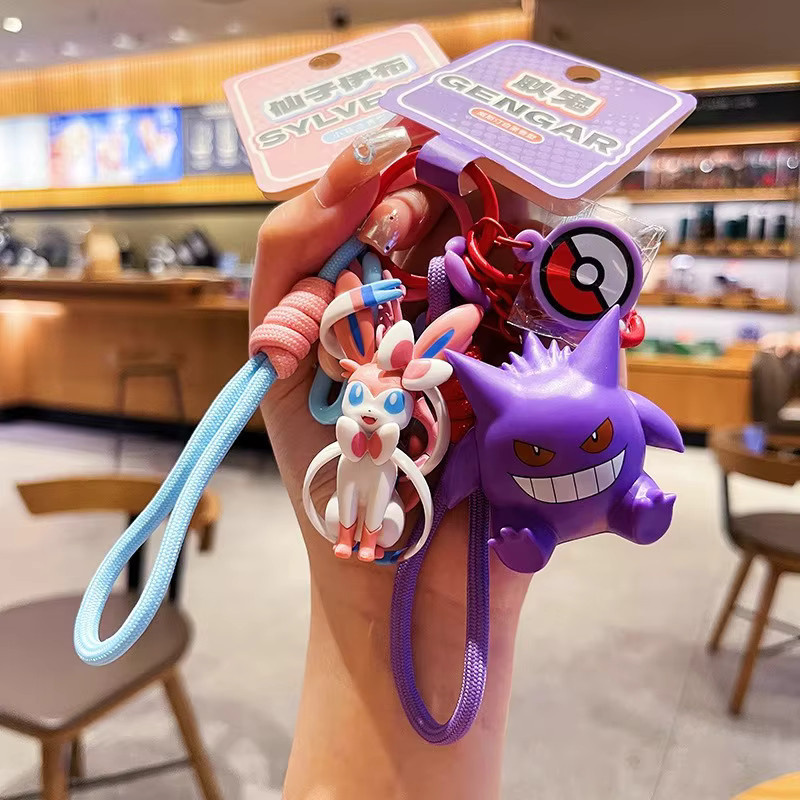 Pokémon Pikachu Gengar Sylveon Sprigatito Quaxly Fuecoco Schlüsselanhänger, Actionfigur, Duftanhänger - Bild 3
