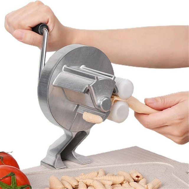 Manuelle Cavatelli-Nudelmaschine von Fair Deal Direct in Silber zur Herstellung von Makkaroni und Pasta mit ergonomischem Handkurbel-Design - Bild 1