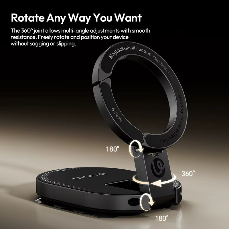 Ulanzı MA39 MagLock Magnetischer Saugnapf-Telefonhalter Desktop-Ständer in Schwarz für iPhone und Android - Bild 4