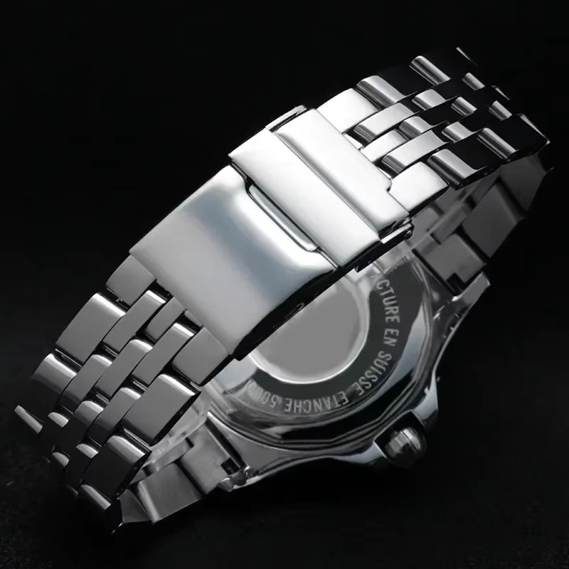 Uhrenarmband Edelstahl, Silber, 20 mm, 22 mm, 24 mm, Unisex - Bild 2