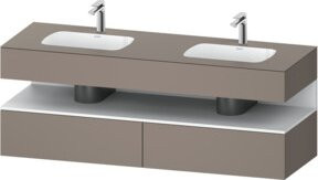 Duravit Qatego Einbauwaschtisch-Möbel-Set in Weiß, B/T/H: 160 x 55 x 60 cm - Bild 1