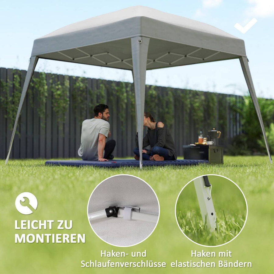 Outsunny Ersatzdach aus Polyester in Hellgrau mit UPF 50+, B/H/L: 300 x 1 x 300 cm - Bild 1